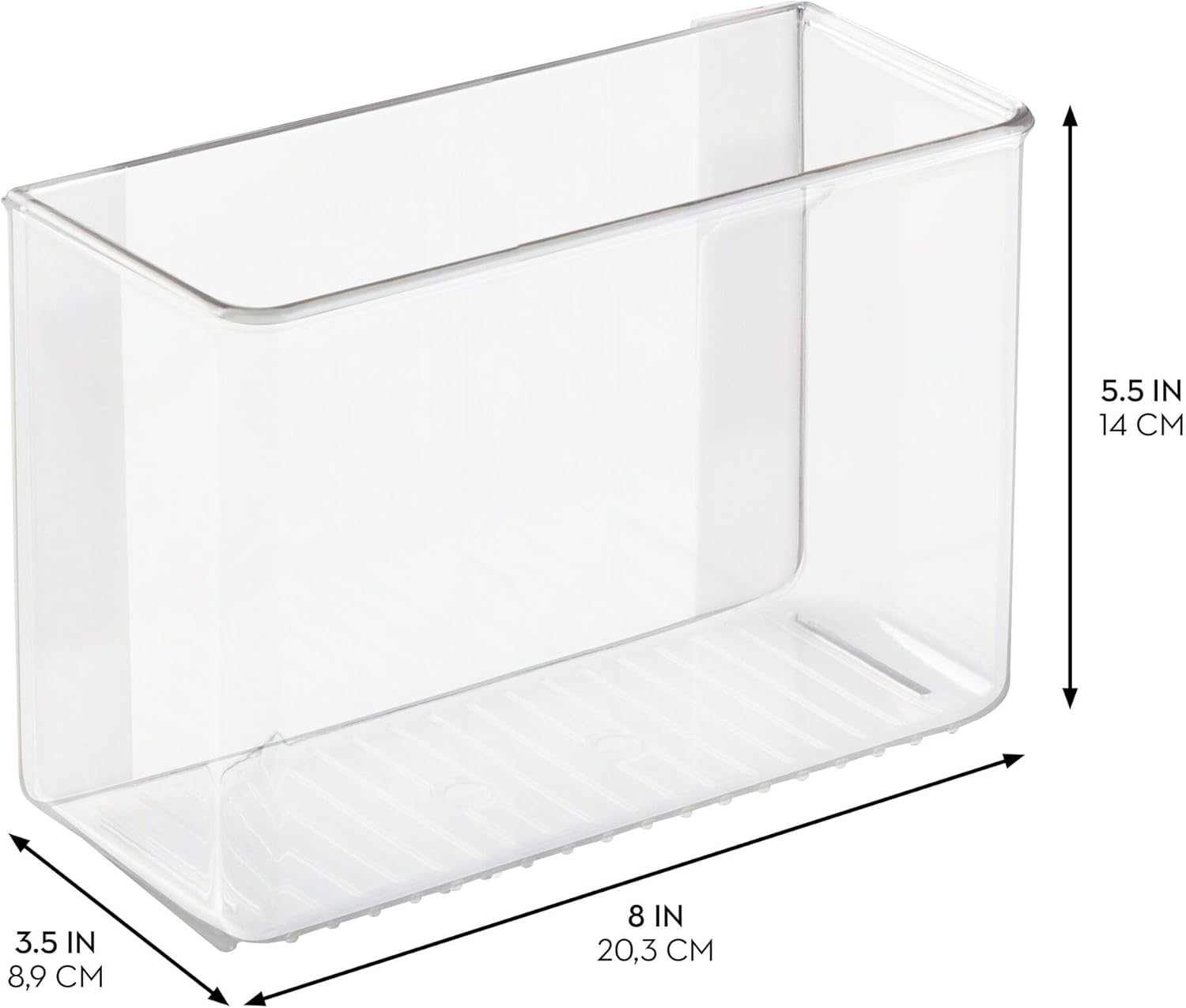 Clear Plastic Wall Mount Organizer for Kitchen and Bathroom