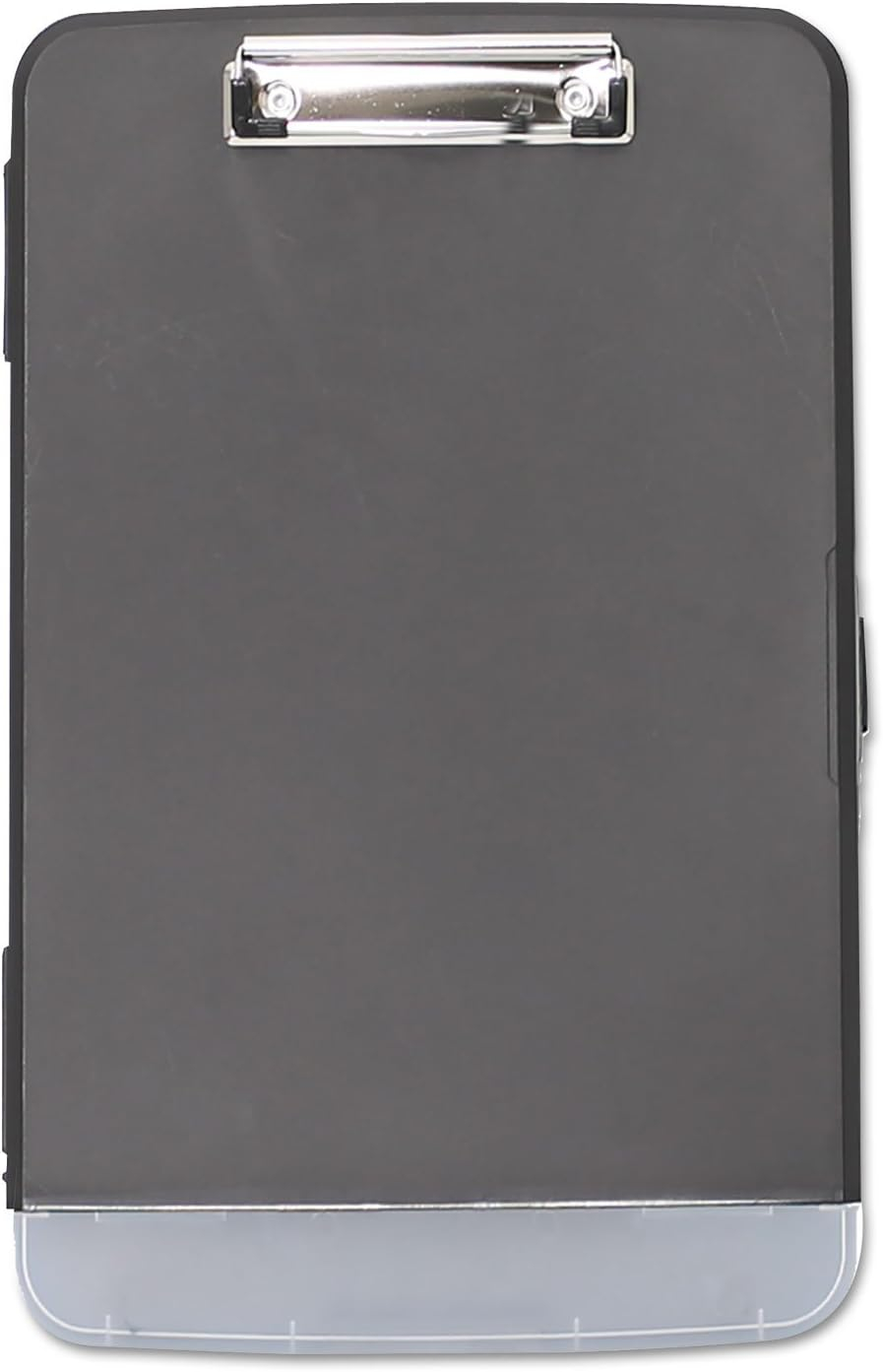 Universal Storage Clipboard with Pen Compartment, 0.5" Clip Capacity, Holds 8.5 x 11 Sheets, Black
