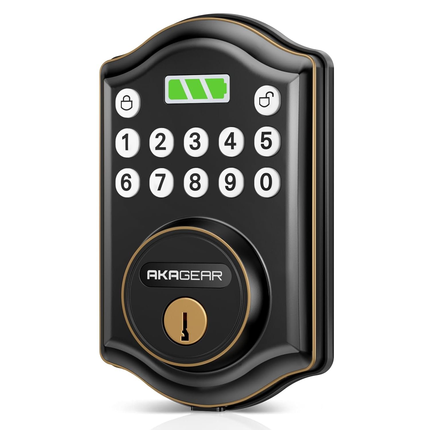 Keyless Entry Door Lock with Keypad - Smart Deadbolt for Front Door with 2 Keys - Auto Lock - Easy Installation - DS10 Mini (Oil Rubbed Bronze)