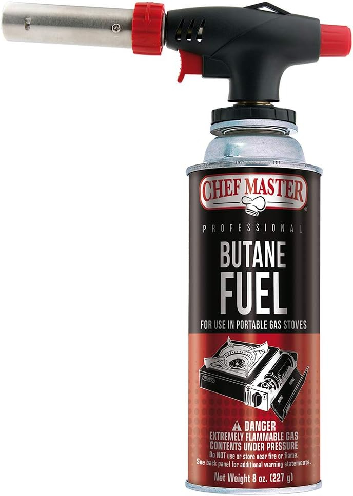 Chef-Master 8 Oz. Butane Micro Torch Black 8 CFMCBTCPRO