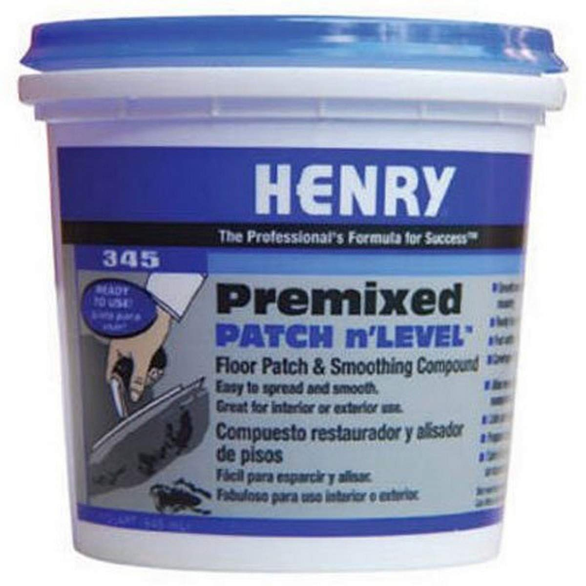 Henry 345 Premixed Patch n'LEVEL Floor Patch & Smoothing Compound, 1 Qt. 12063