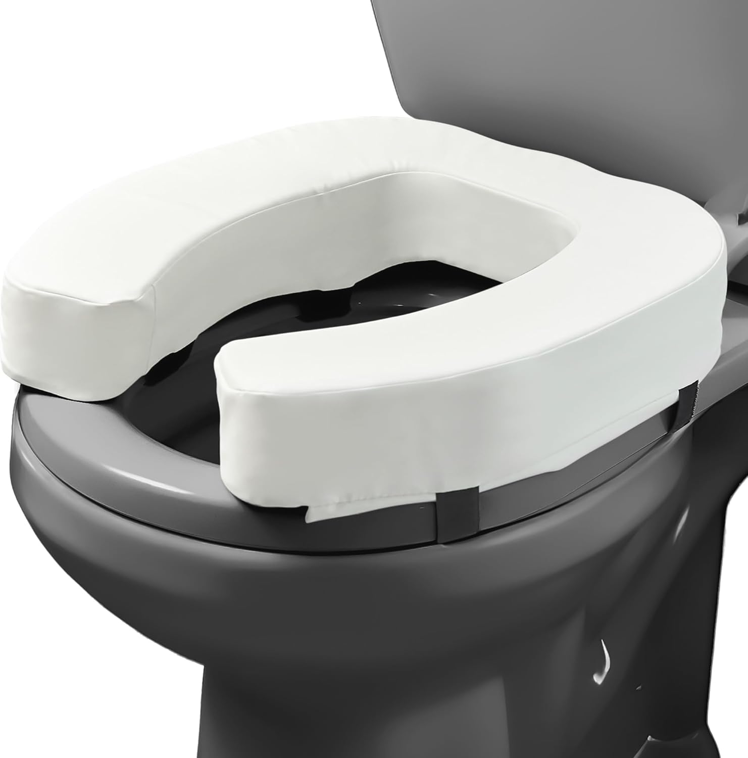 White High-Density Foam Raised Toilet Seat Cushion