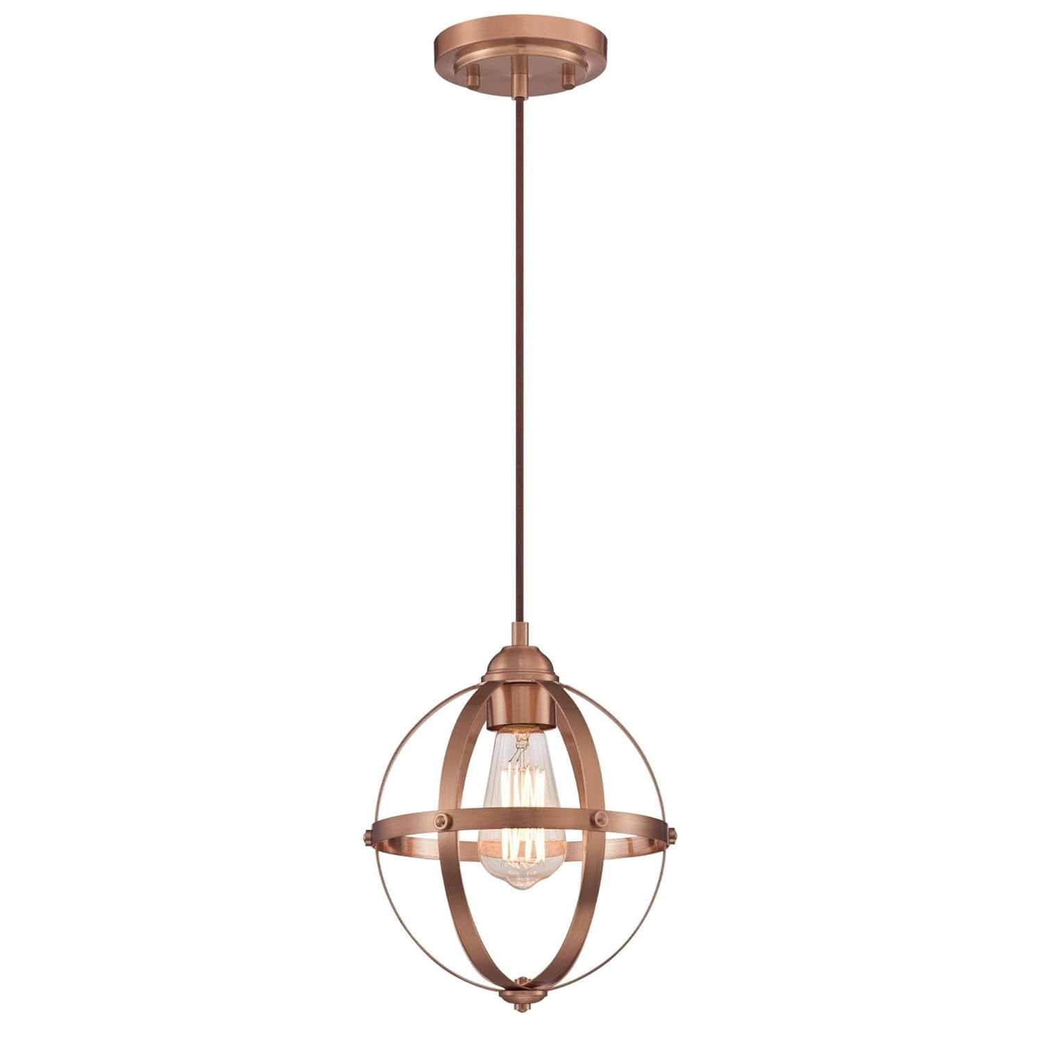 Westinghouse Lighting 6362100 1 Light Mini Pendant, Washed Copper
