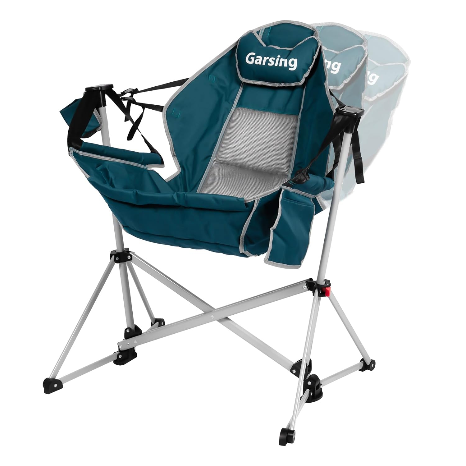 Green Folding Camping Chair with Carrying Bag