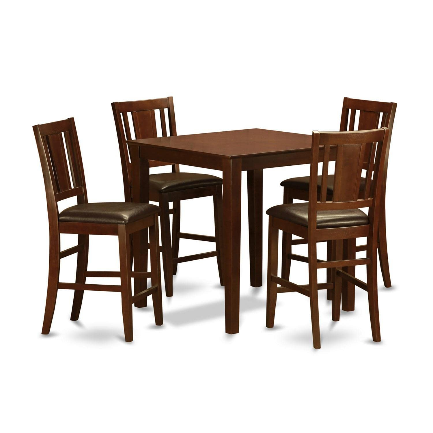 5 Piece Pub Table Set-Counter Height Table and 4 Stools