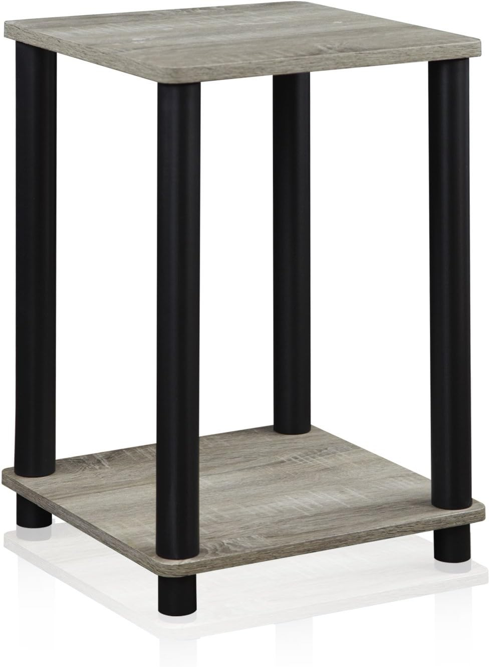 Furinno Turn-N-Tube End Table, Square,Black,Wood