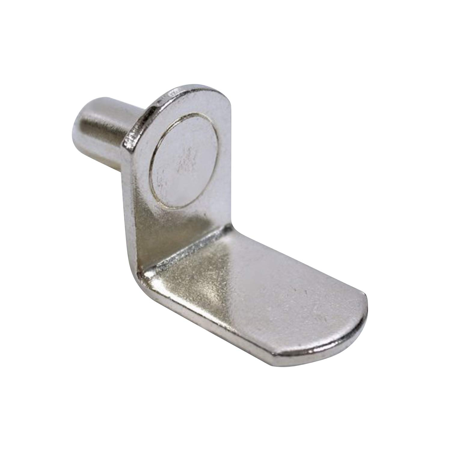 100-Pack Rok 1/4" (6mm) L-Shaped Metal Shelf Support, Nickel