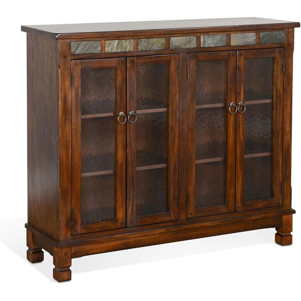 Sunny Designs Santa Fe 42" Traditional Wood Bookcase in Dark Chocolate