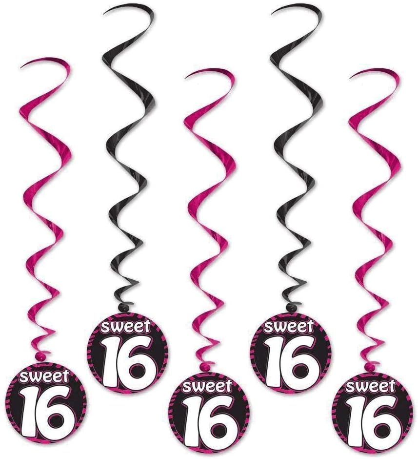 Beistle 3' 7" Sweet 16 Whirls 15/Pack 54282