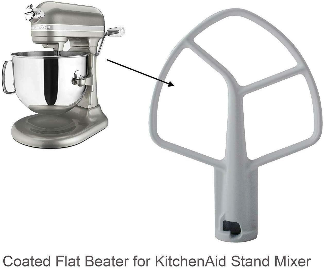 K5AB K5SS Coated Flat Beater Replacement for Kitchenaid 5 Qt Bowl Mixer K4 K5 KP50 KSM5 KSM50 KSM500PS KSM450, Paddle Attachment for Kitchenaid Mixer