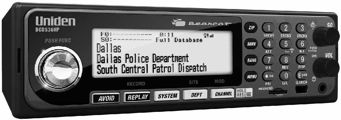 Uniden BCD536HP HomePatrol Series Digital Mobile Scanner with WiFi
