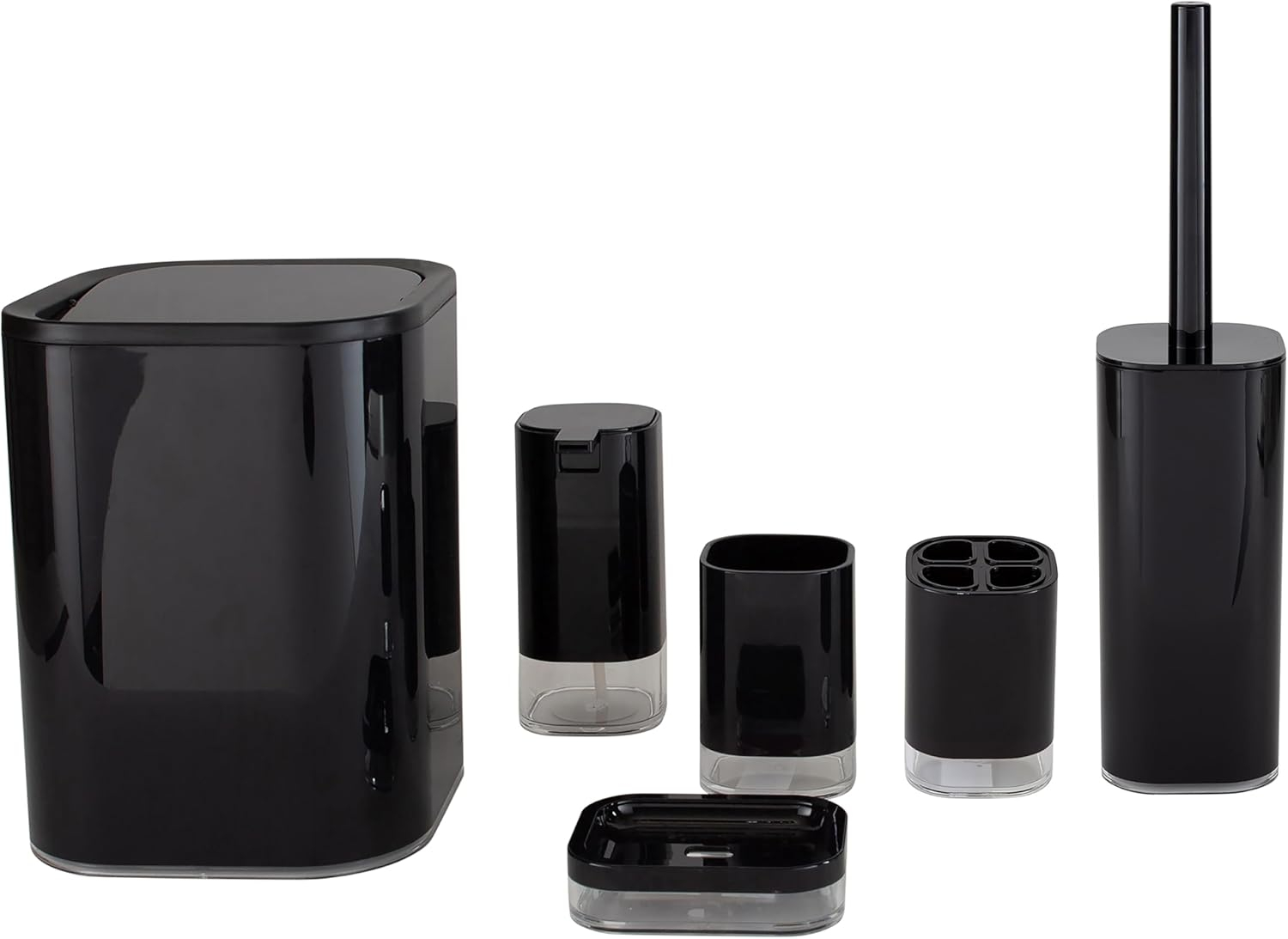 Bath Bliss 6 Piece Bathroom Set in Black