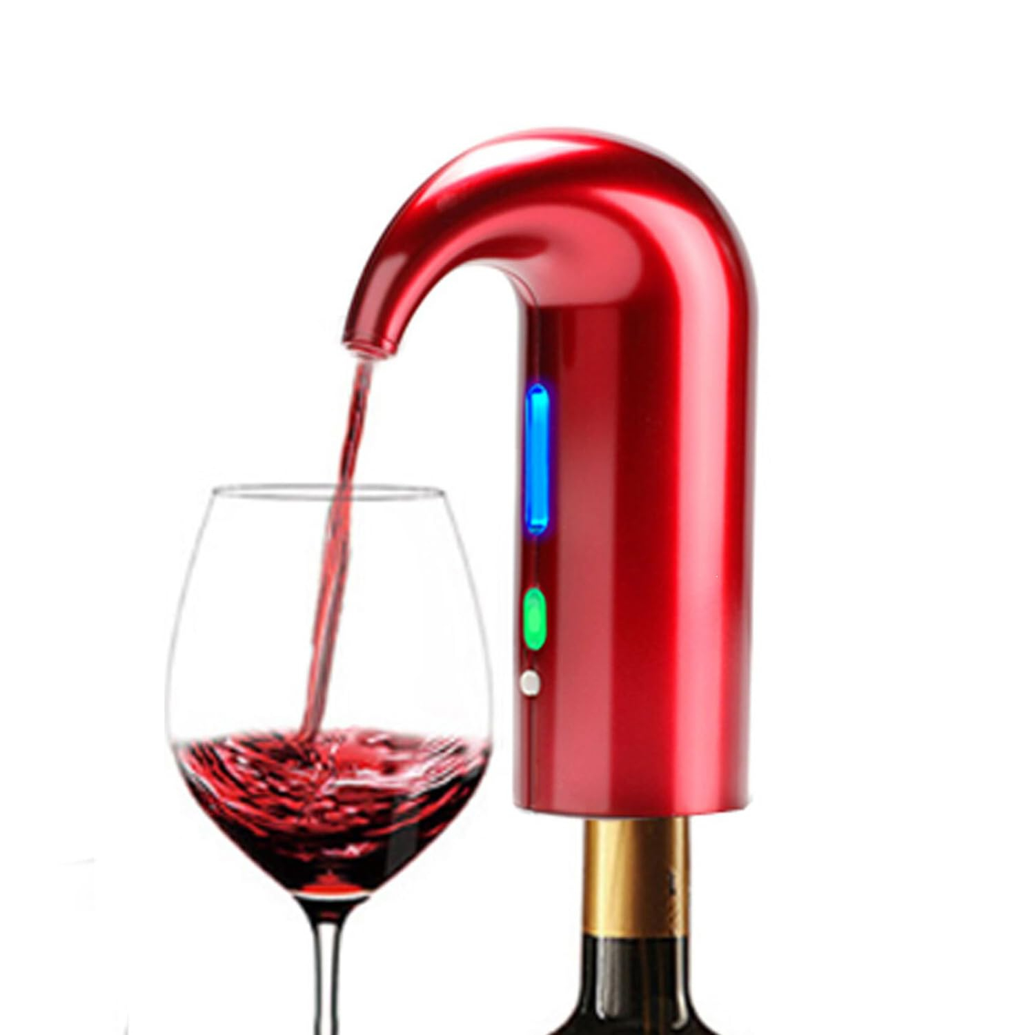 Wine Aerator, Electric Wine Aerator Pourer Multi Smart Wine Decanter with Aerator Portable One-Touch Wine Dispenser Automatic Wine Pourer with Stopper USB Rechargeable for Travel, Home, Bar