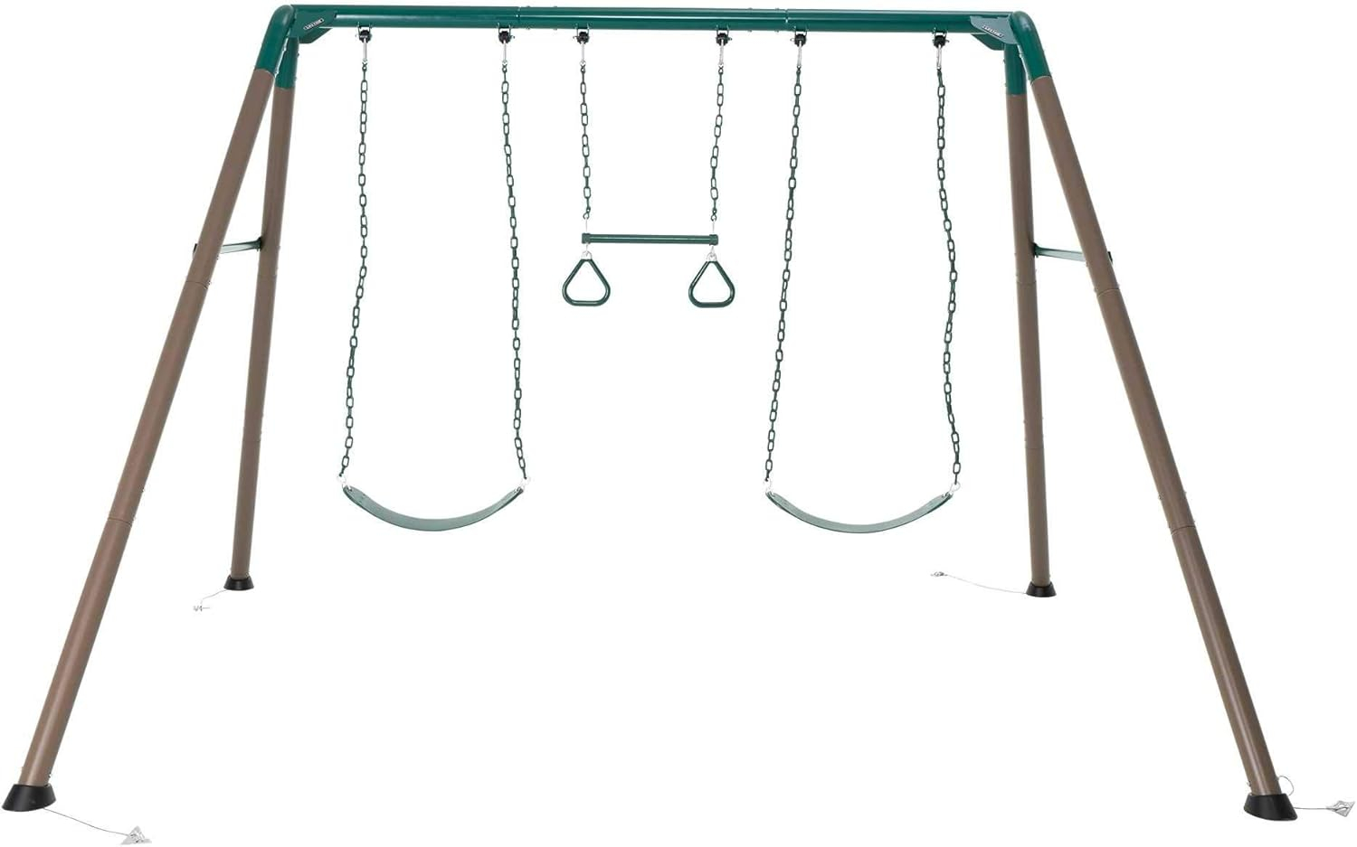 Lifetime Kids 7.3 ft. High Metal Swing Set with Belt Swings (90952)