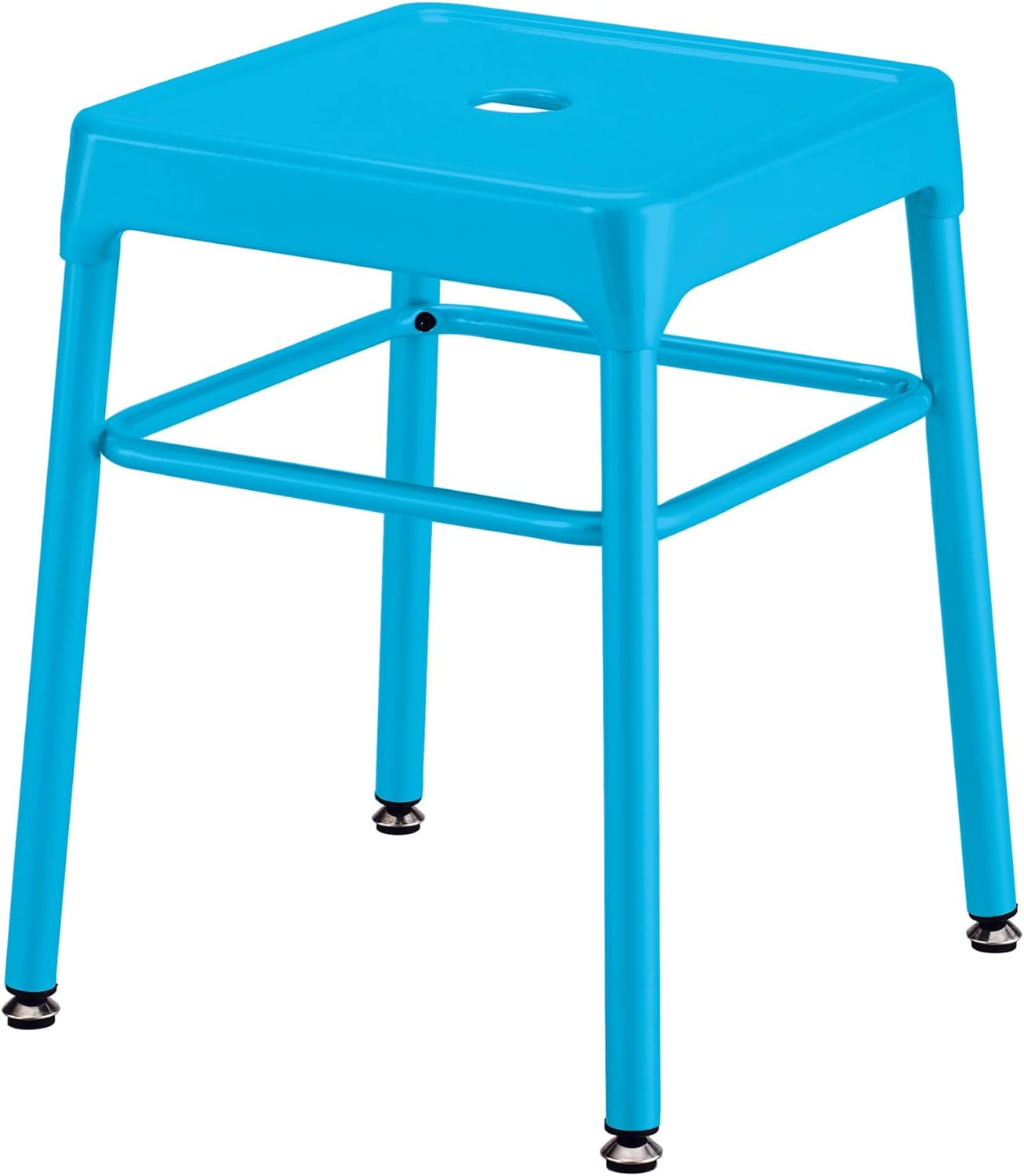 Safco Steel Guest Bistro Stool in Glossy Blue - 15.25"W x 18"H