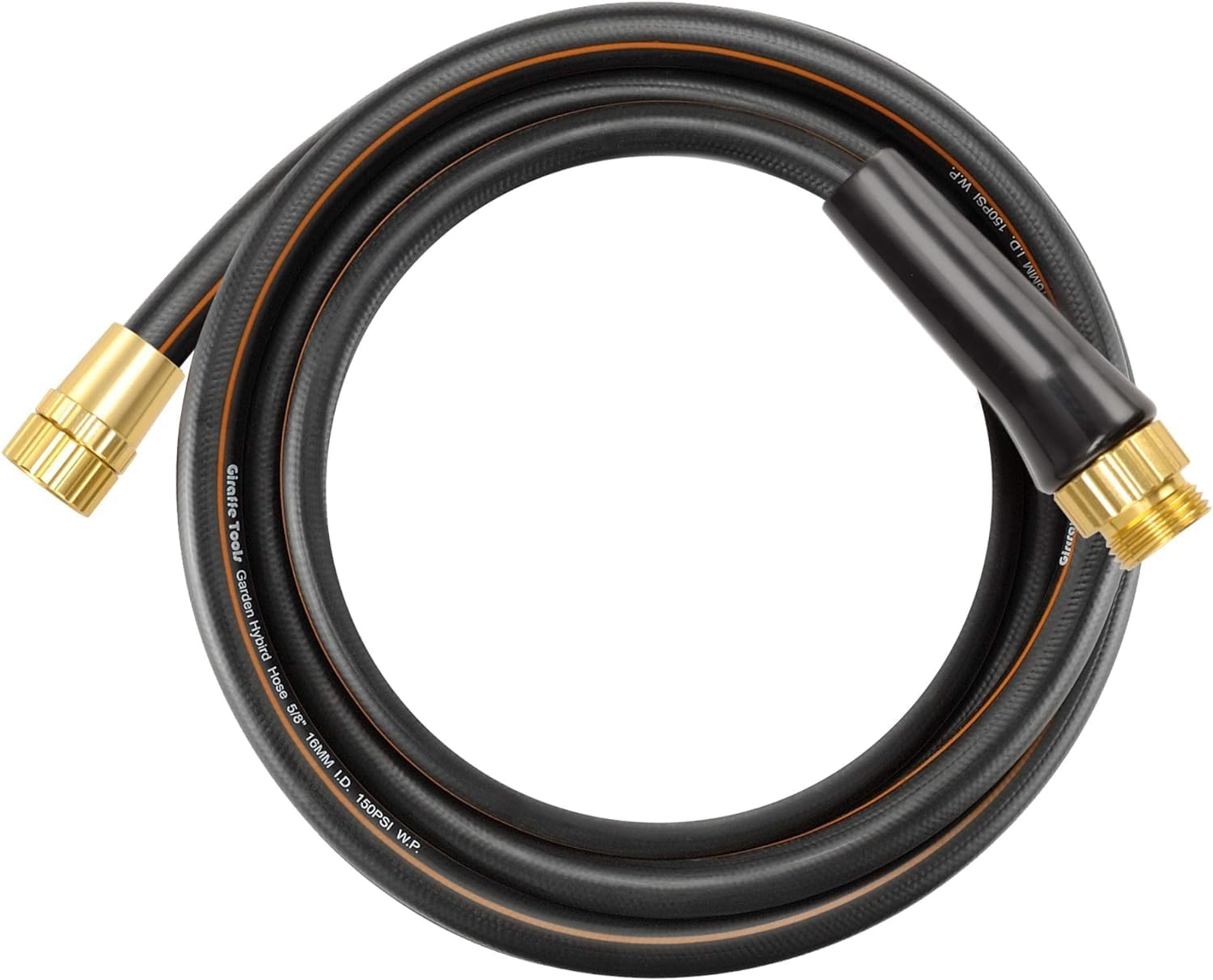 Giraffe Tools Leader Hose 10ft x 5/8'', Short Water Hose Heavy Duty, Lightweight, Flexible Hybrid Hose with Swivel Handle, Male to Female Fittings