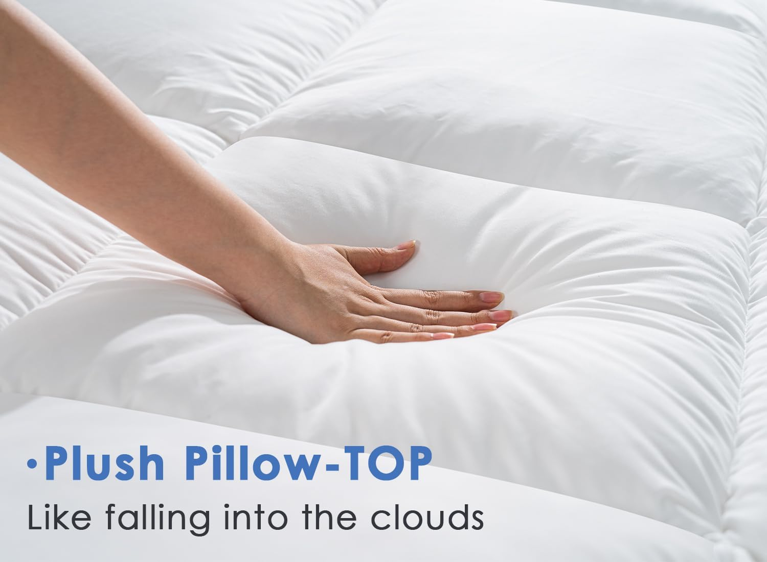 Twin White Down Alternative Pillow Top Featherbed