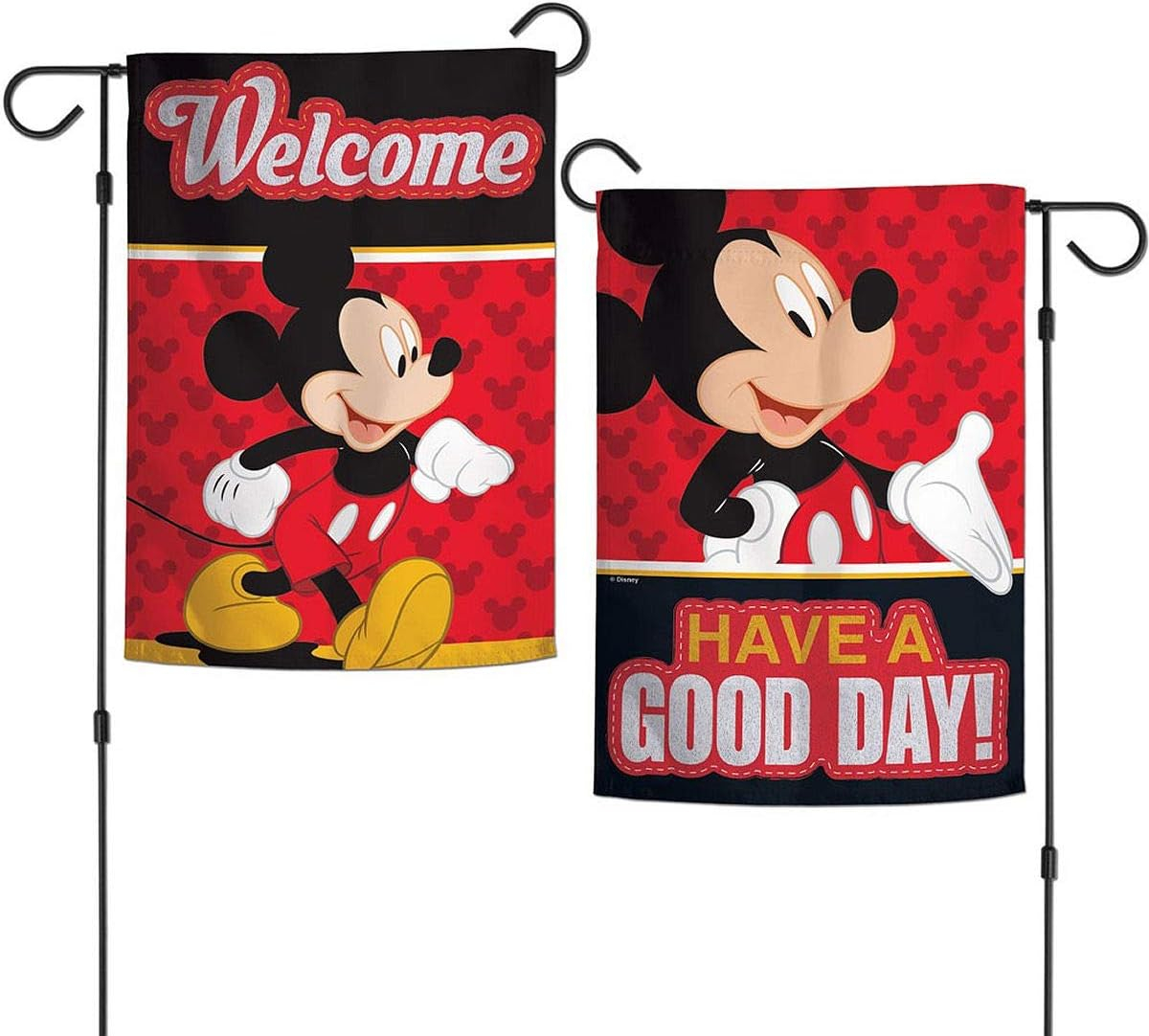 WinCraft Mickey Mouse 12.5" x 18" 2-Sided Garden Flag (Have A Good Day)