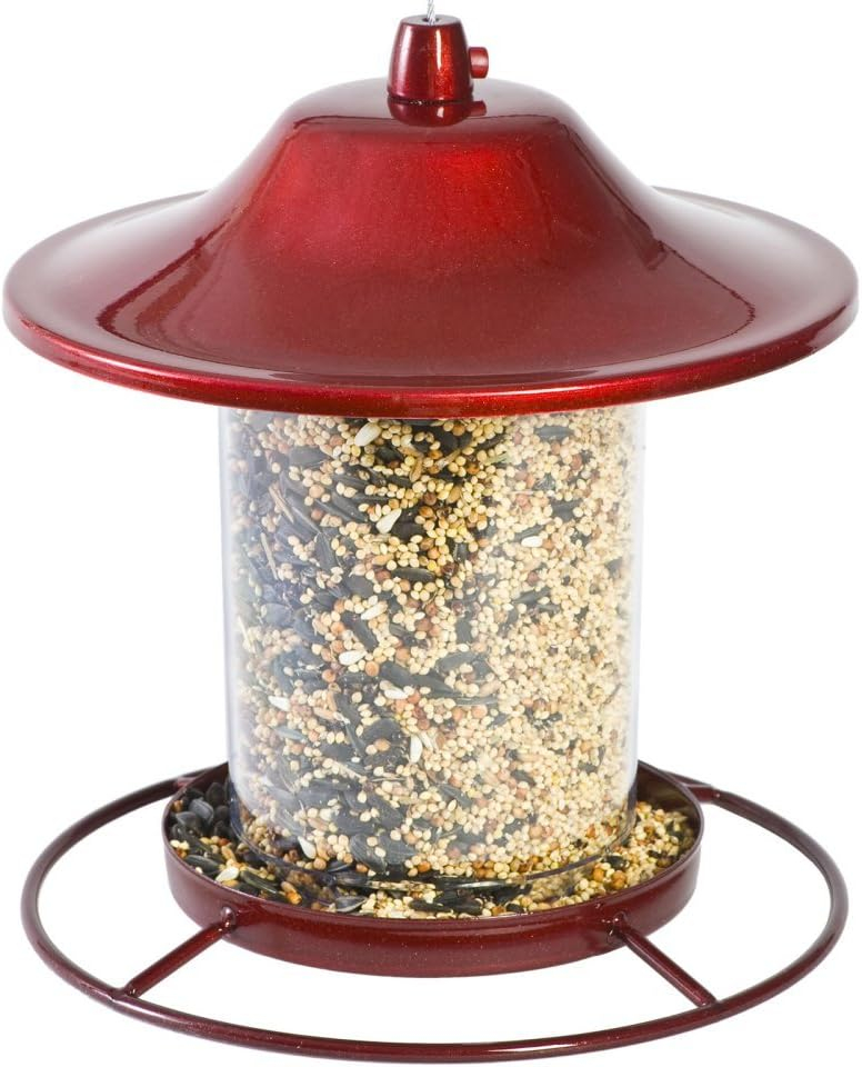 Perky-Pet Wild Bird 2 lb Metal/Plastic Panorama Bird Feeder 1 ports Model No 312R (Case of 2)