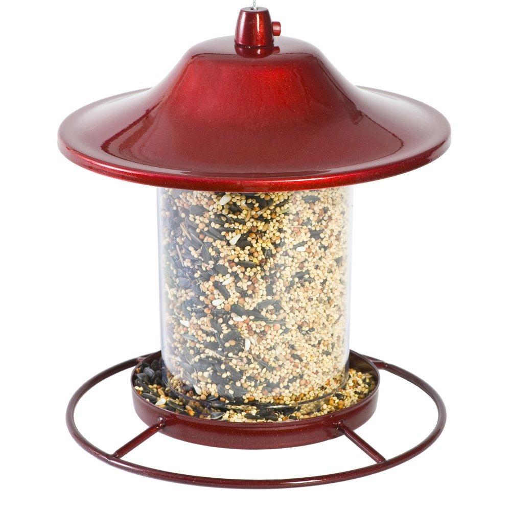 Perky-Pet Wild Bird 2 lb Metal/Plastic Panorama Bird Feeder 1 ports Model No 312R (Case of 2)