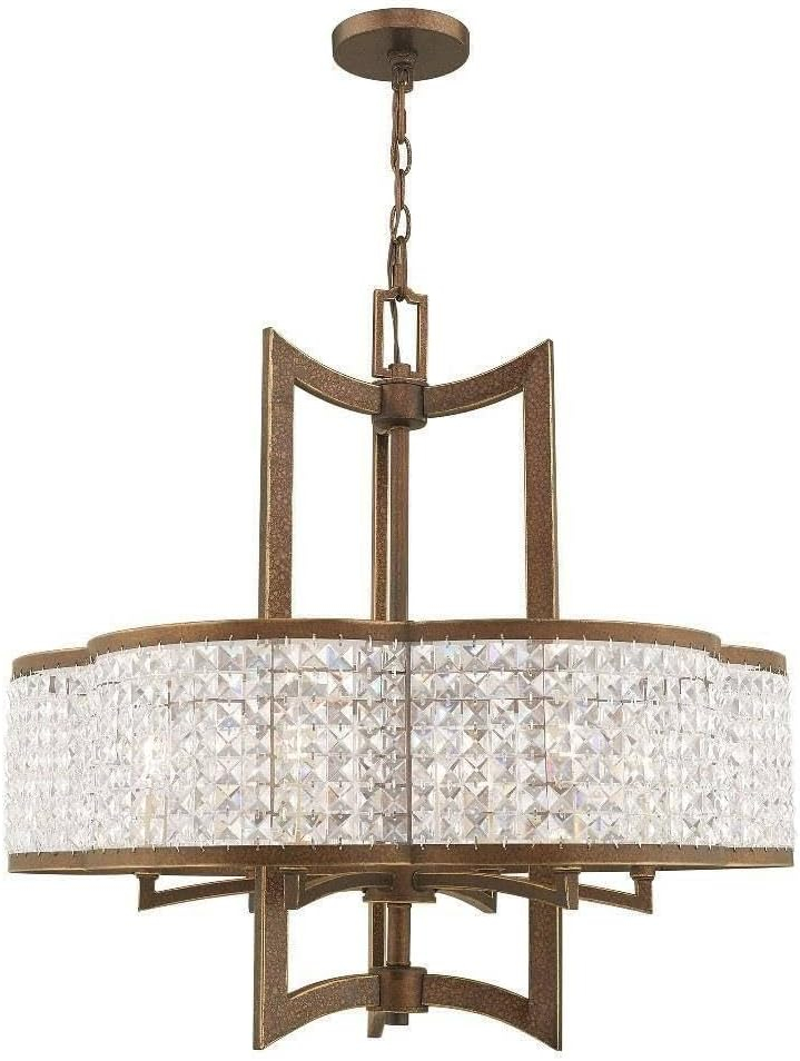 Livex Lighting 50576-64 Gramercy 6-Light Chandelier, Hand Painted Palacial Bronze