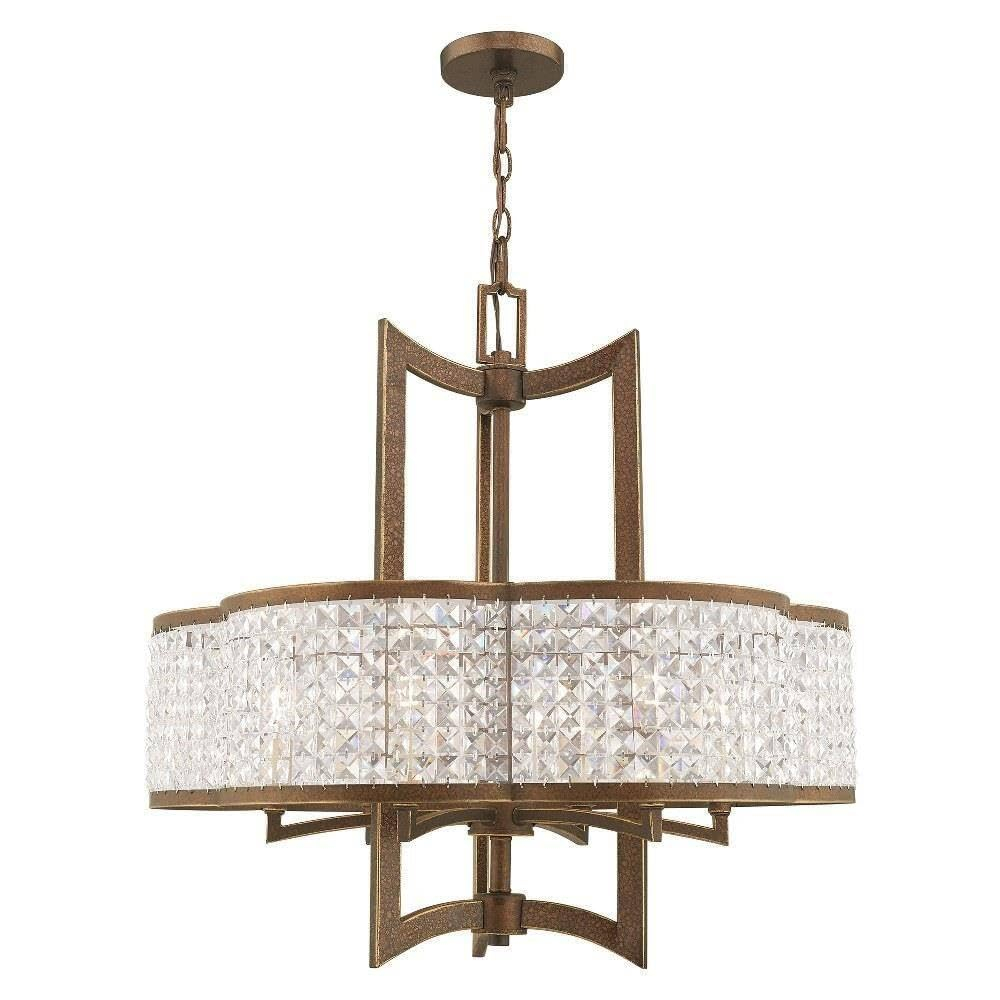 Grammercy 6 Light Hand Painted Palacial Bronze Chandelier