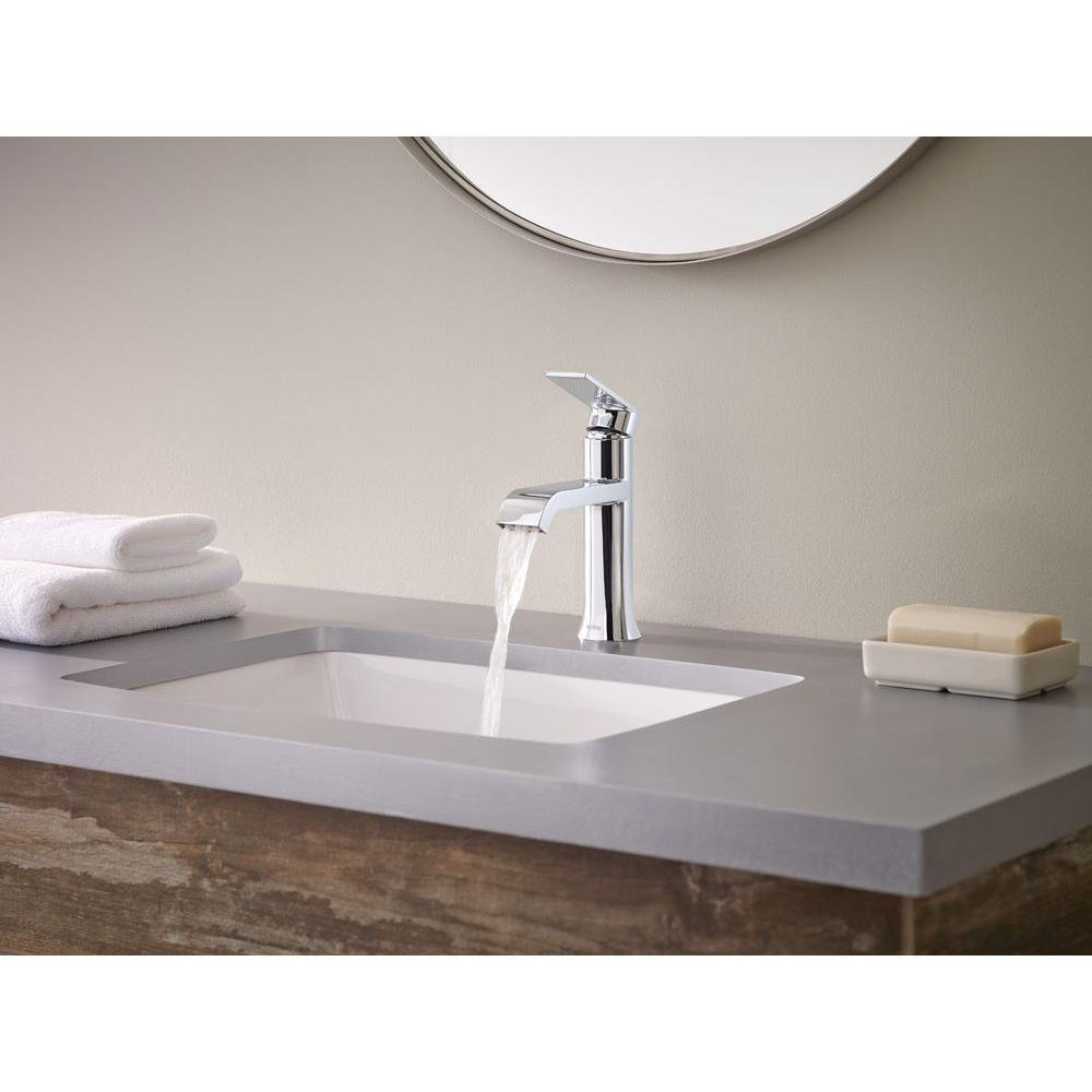 Moen WS84760 Genta Chrome One-Handle Bathroom Faucet