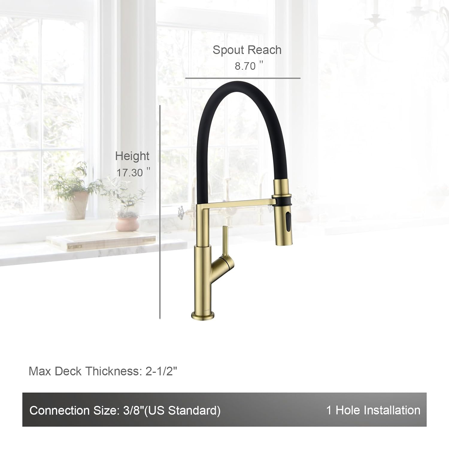 AS75CB Champagne Bronze and Black Kitchen Sink Faucet with Pull Down Sprayer Single Handle