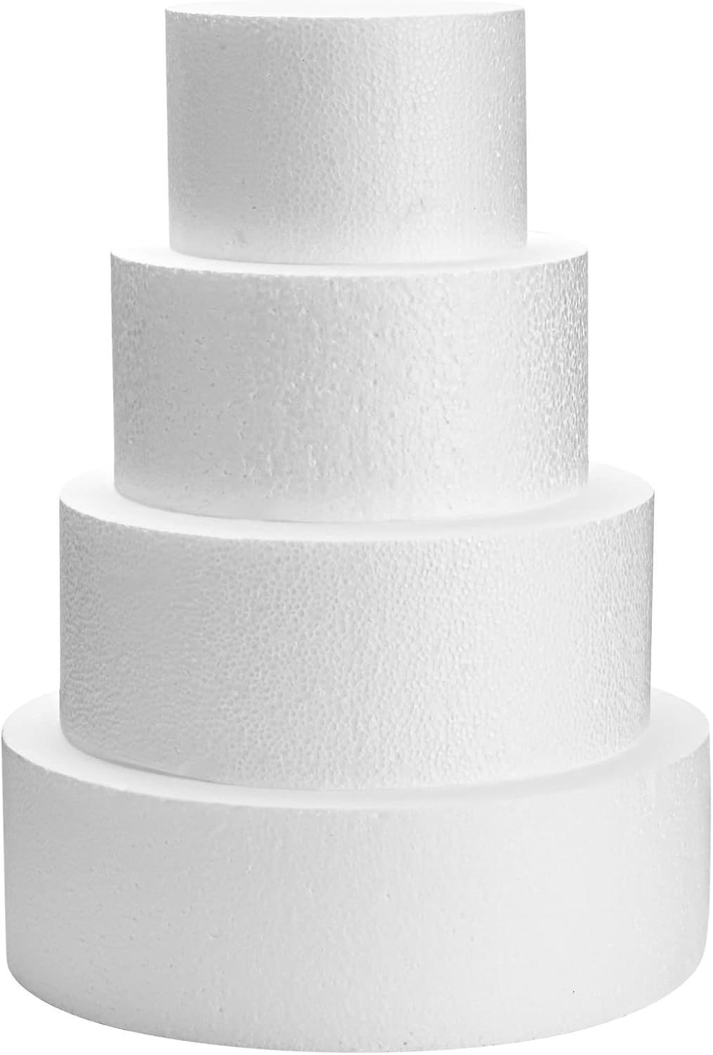4 Pack Foam Cake Dummy for Decorating and Wedding Display,Sculpture,Modeling DIY Arts,Kids Class,Floral