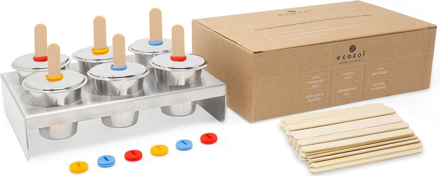 Eco-Friendly Stainless Steel Popsicle Molds with Silicone Seals