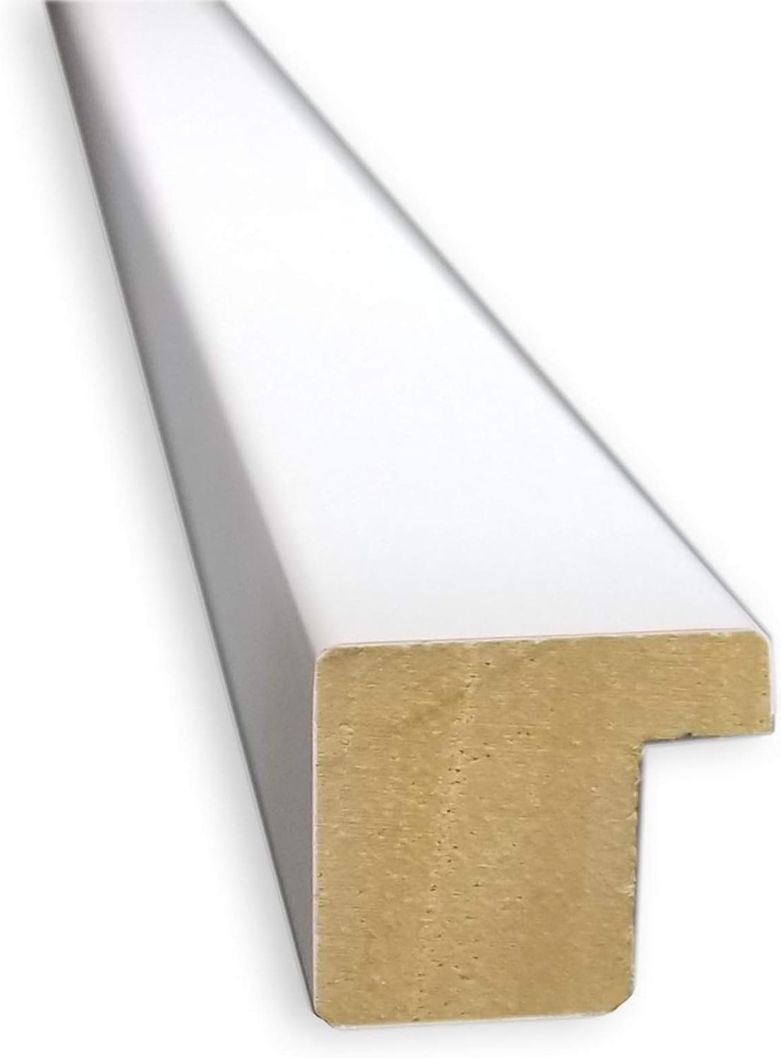 Amanti Art Svelte White Beveled Wood Wall Mirror 21.5 x 17.5 in.