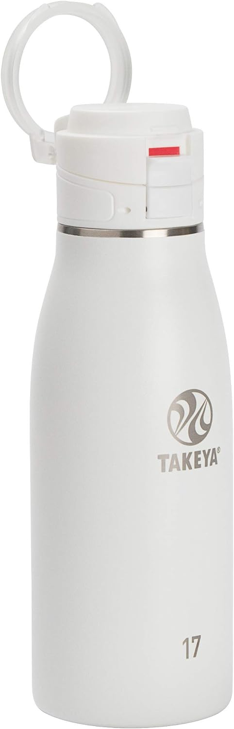 Arctic White Stainless Steel Insulated Travel Mug with Twist Lid, 17 oz