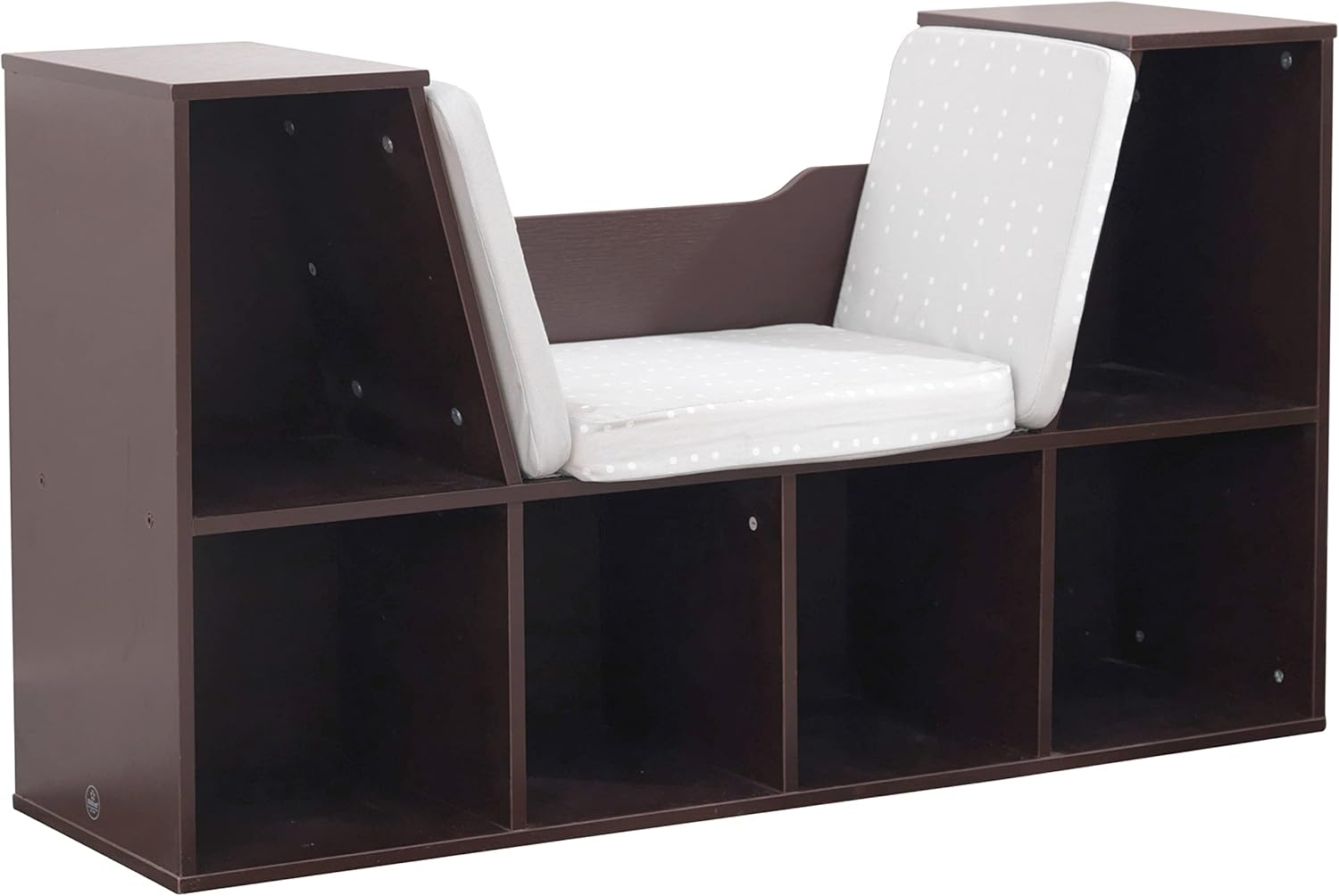 KidKraft Bookcase with Reading Nook, 6 Shelves, Natural