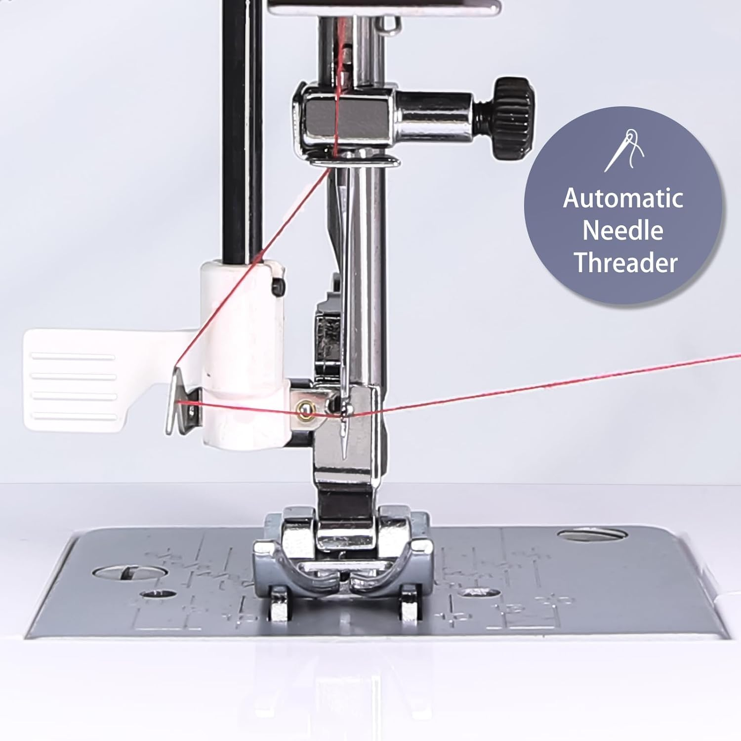 FEIYUE FYe310 Full Size Sewing Machine with Foot Pedal, Heavy Duty & Portable, Powerful Servo Motor, 25 Built-in Stitches, 6 Bobbins & 5 Included Sewing Feet (White)