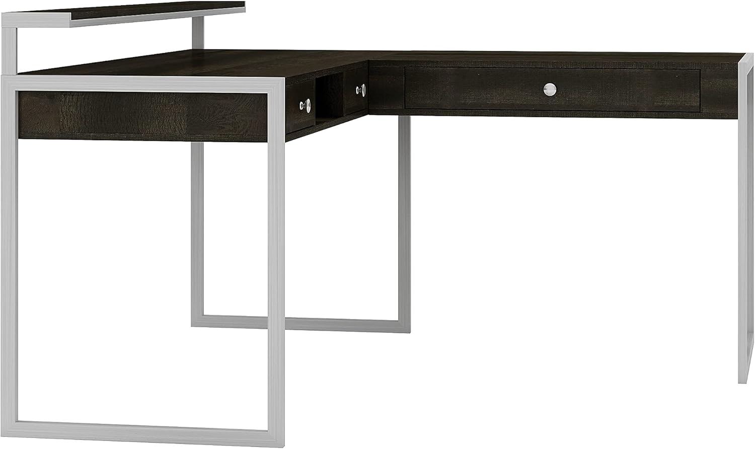 Whalen Asherton 60" L-Shaped Desk Fawn Aged Oak (SPUS-ASHD) 2736559