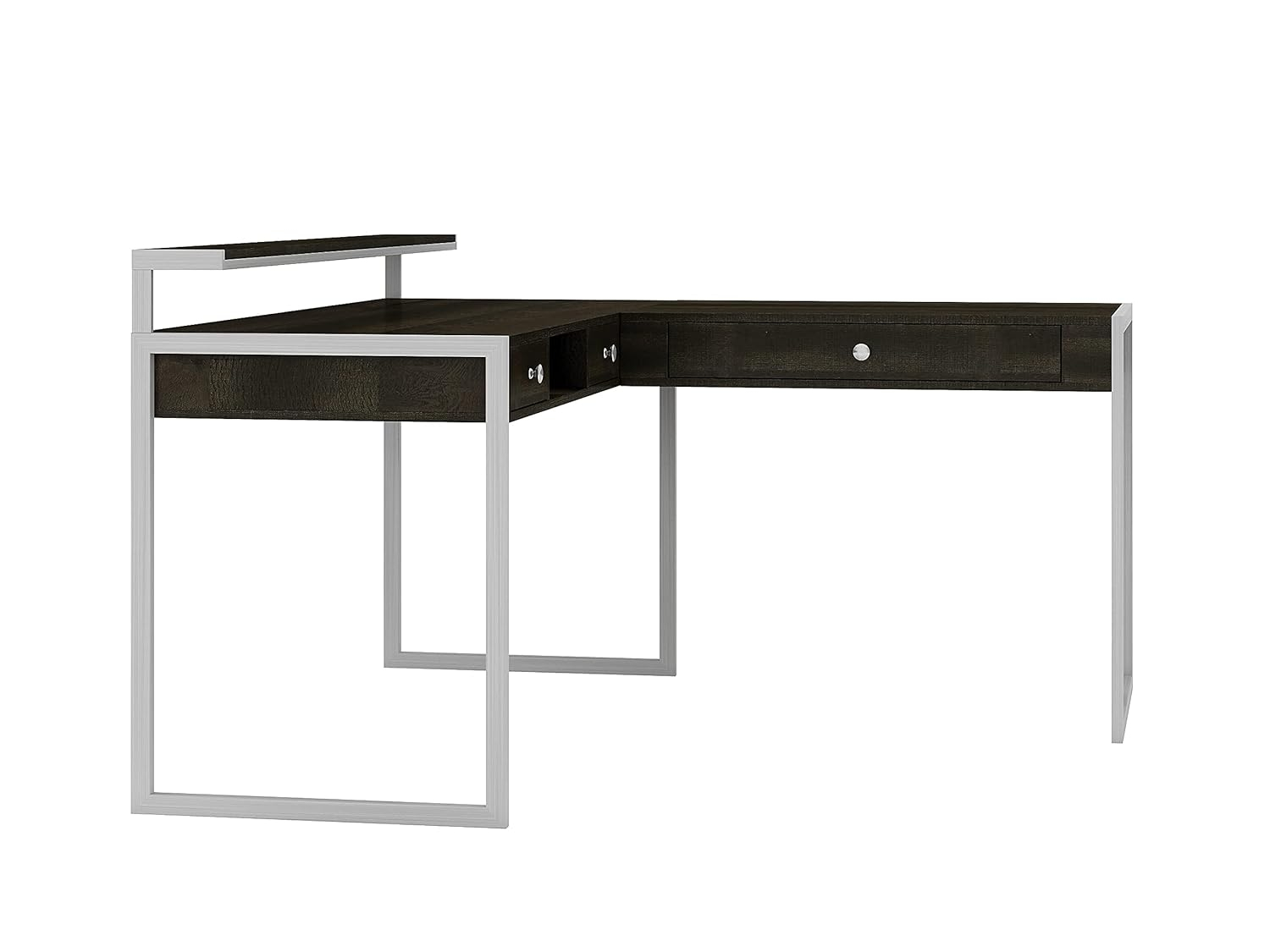 Whalen Asherton 60" L-Shaped Desk Fawn Aged Oak (SPUS-ASHD) 2736559