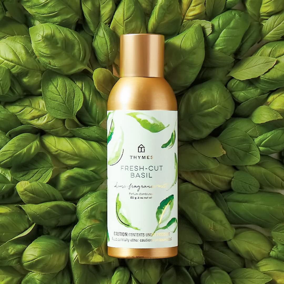 Fresh-Cut Basil Home Fragrance Mist with Gold Cap