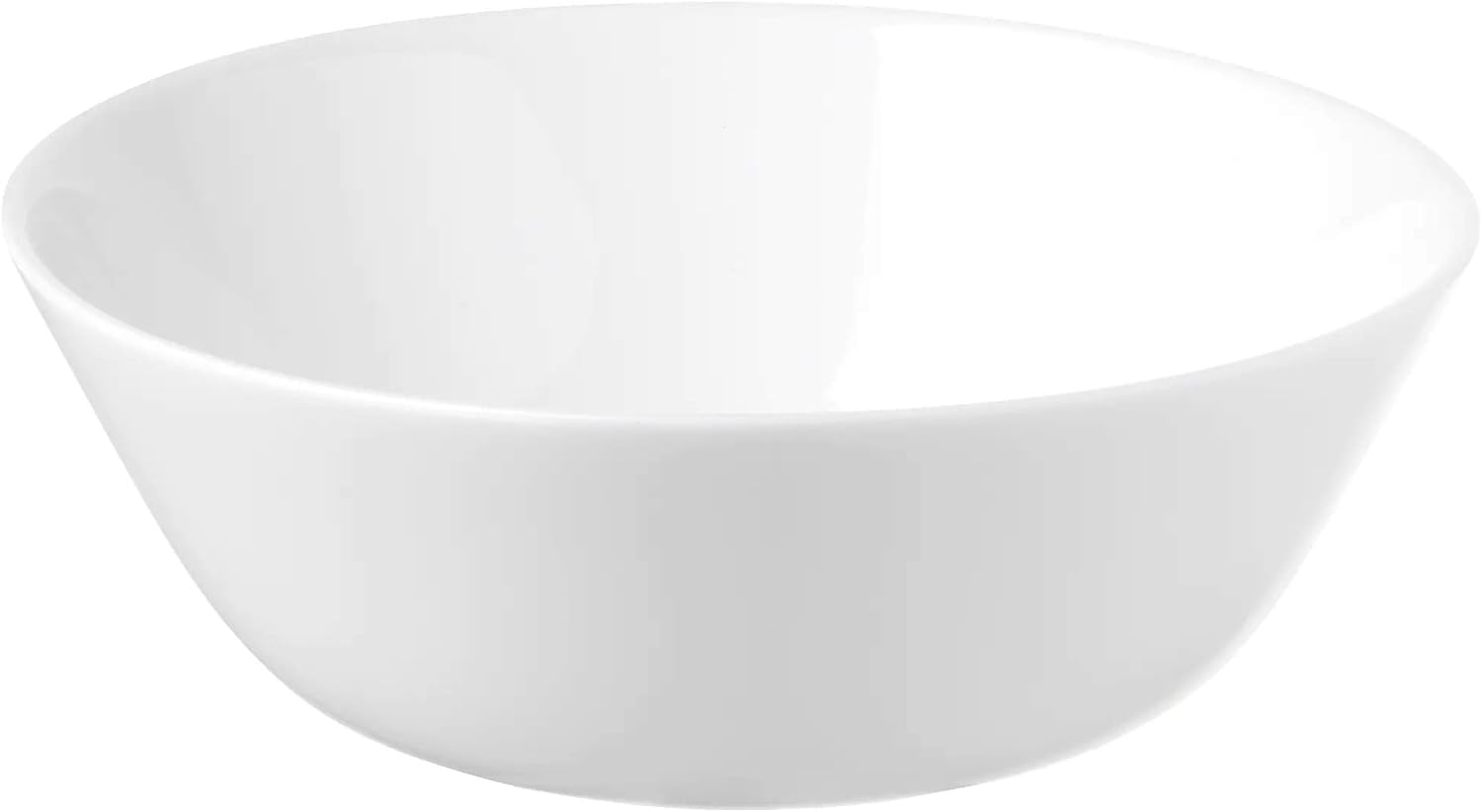 Elegant White Tempered Glass Serving Bowls Set of 6