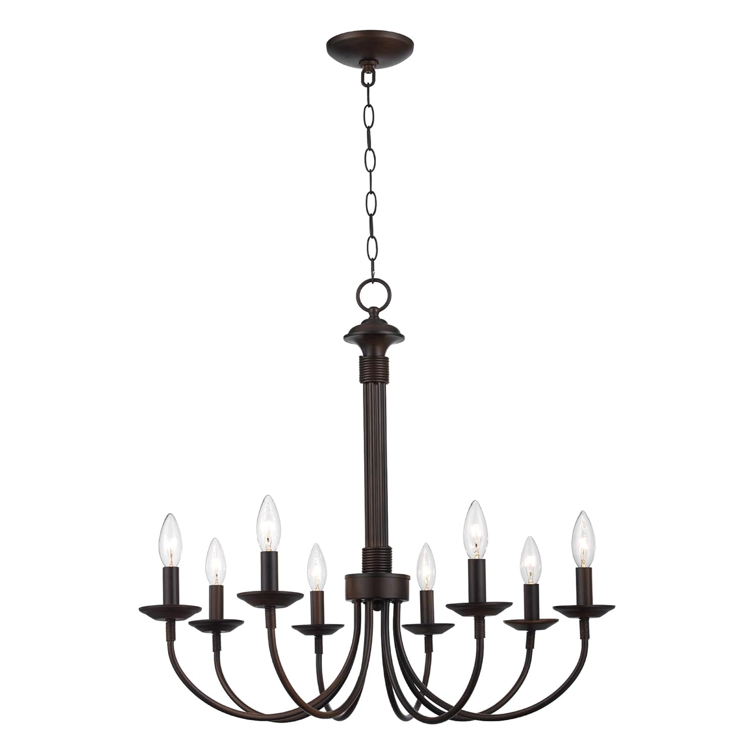 Trans Globe Lighting - Four Light Chandelier-Brushed Nickel Finish