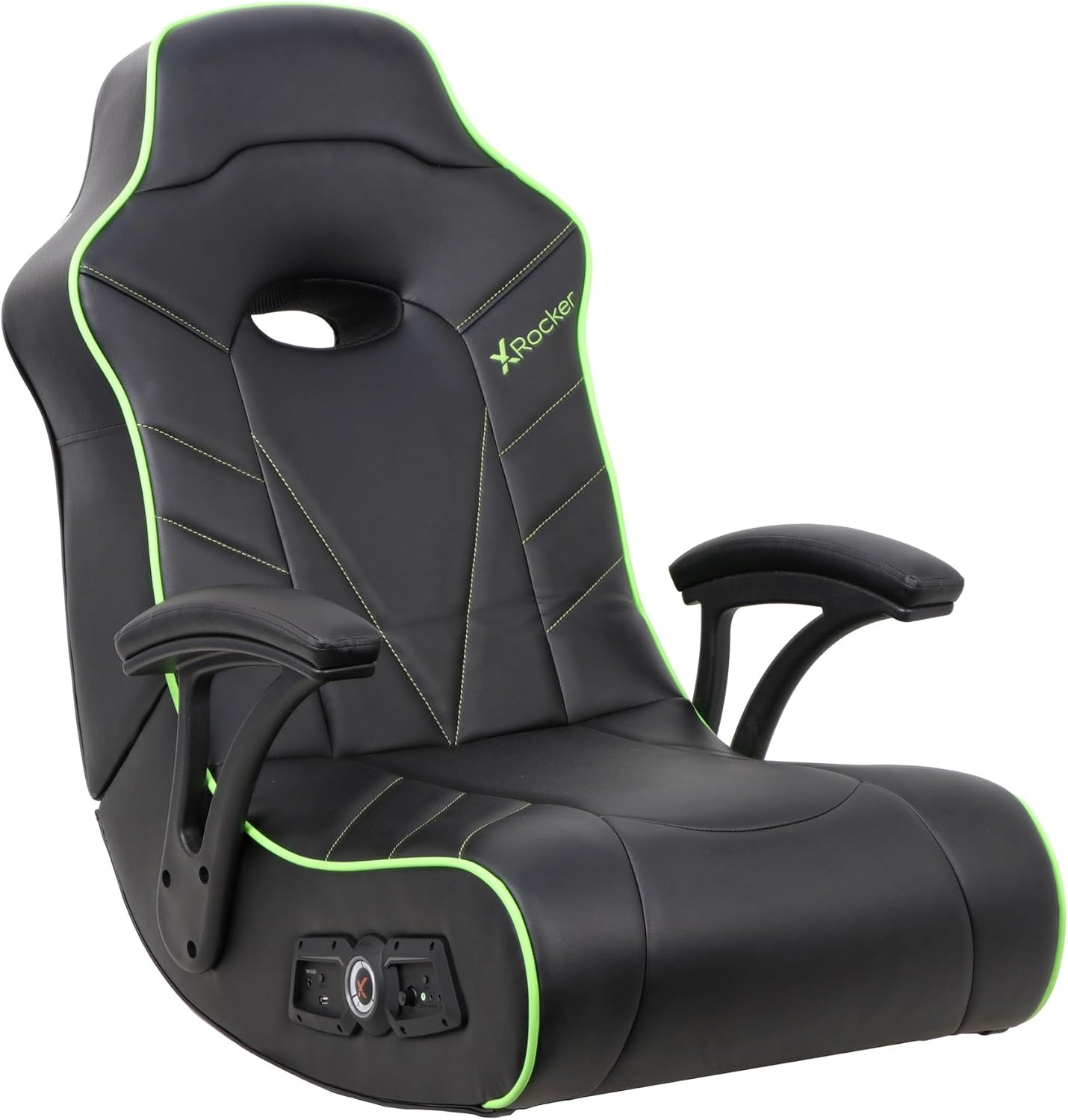 X Rocker Video Gaming Floor Rocker Chair, Built-in Audio, College Dorm Essentials for Guys and Girls, Gamers, Bedroom, Dorm Room Essentials, Foldable