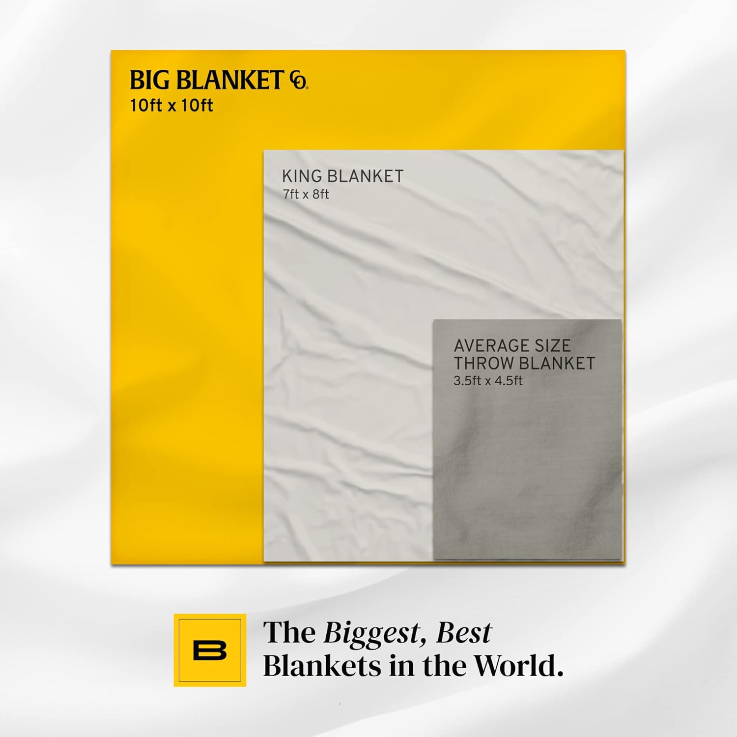 Big Blanket Co Original Stretch Smoke Grey | Extra Large 100 Square Feet | Soft, Giant That Fits The Whole Family | The Biggest, Best of 2025