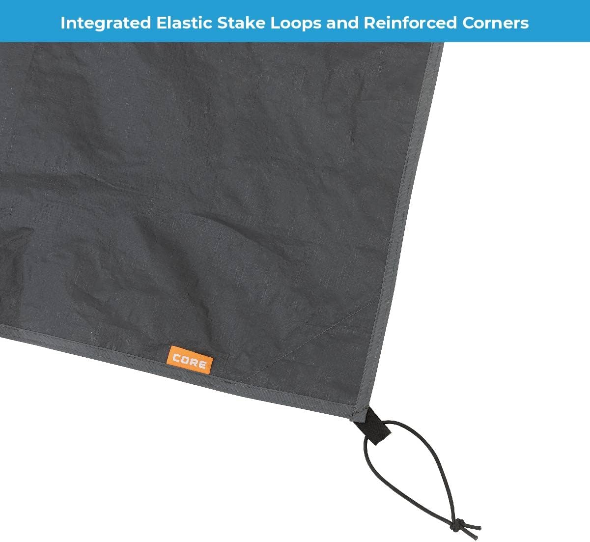 Gray Polyethylene Water Resistant Camping Tent Footprint