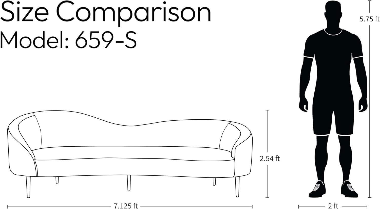 Meridian Furniture Ritz Brown Velvet Sofa