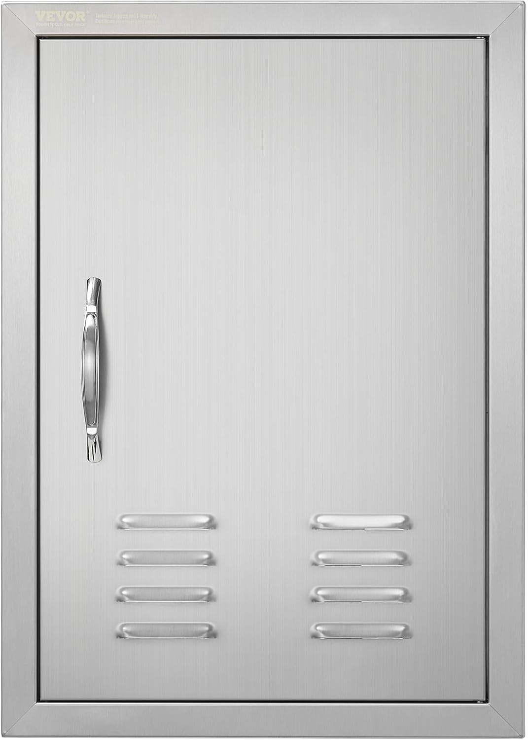 BBQ Access Door 30 in. W x 21 in. H Brushed Stainless Steel Outdoor Kitchen Door with Hooks for Outside Cabinet