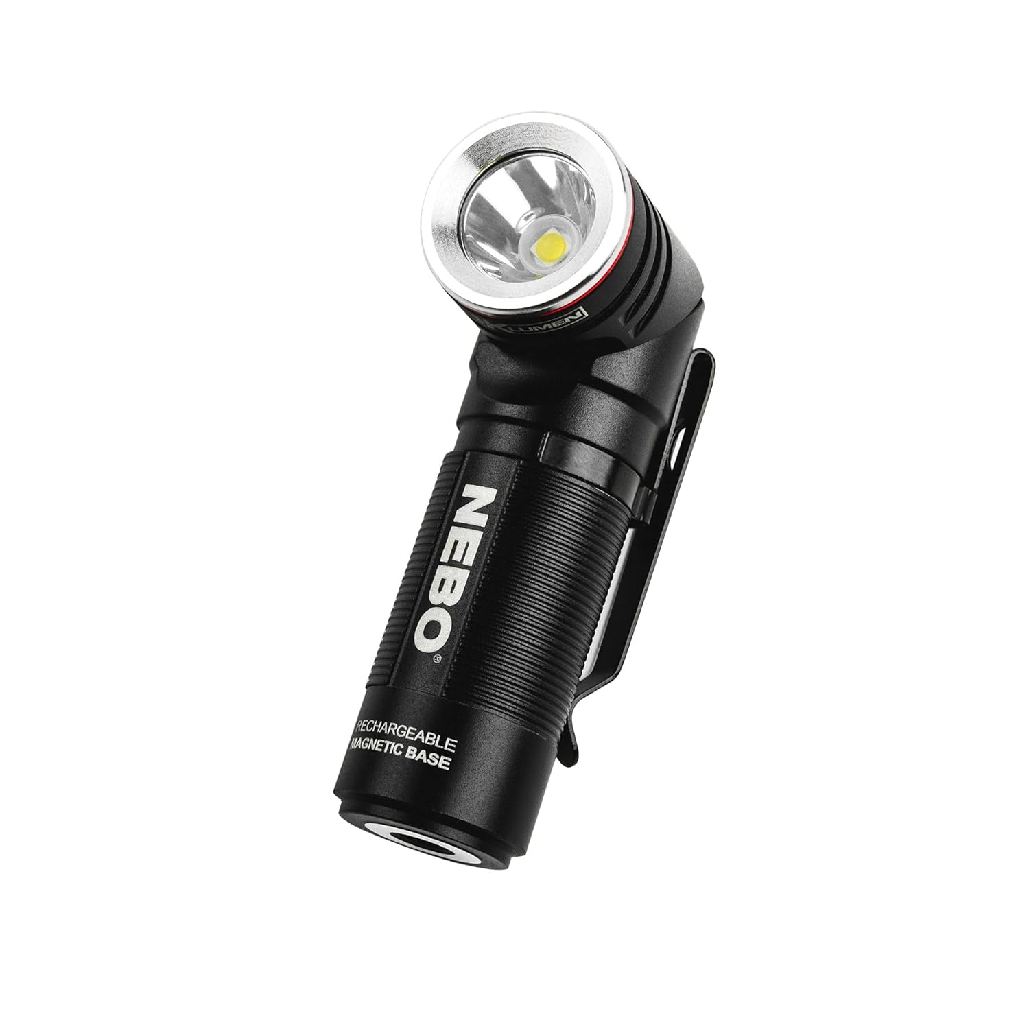 "NEBO SWYVEL 1000 Lumen Rechargeable Flashlight: Rotating Head, 5 Modes, Magnetic Base - Black"