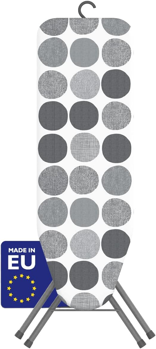 Gray and White Stainless Steel Foldable Ironing Board