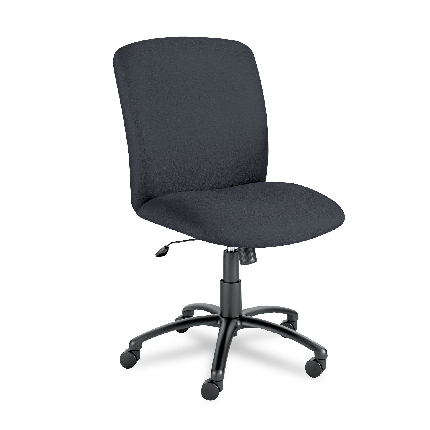 Safco Big & Tall Executive High-Back Chair Black Foam, Polyester Seat - Polyester Back - Black Steel Frame - 5-star Base - Black - 22.25" Seat Width x 20.75" Seat Depth - 27" Width x 30.3" Depth x 44.