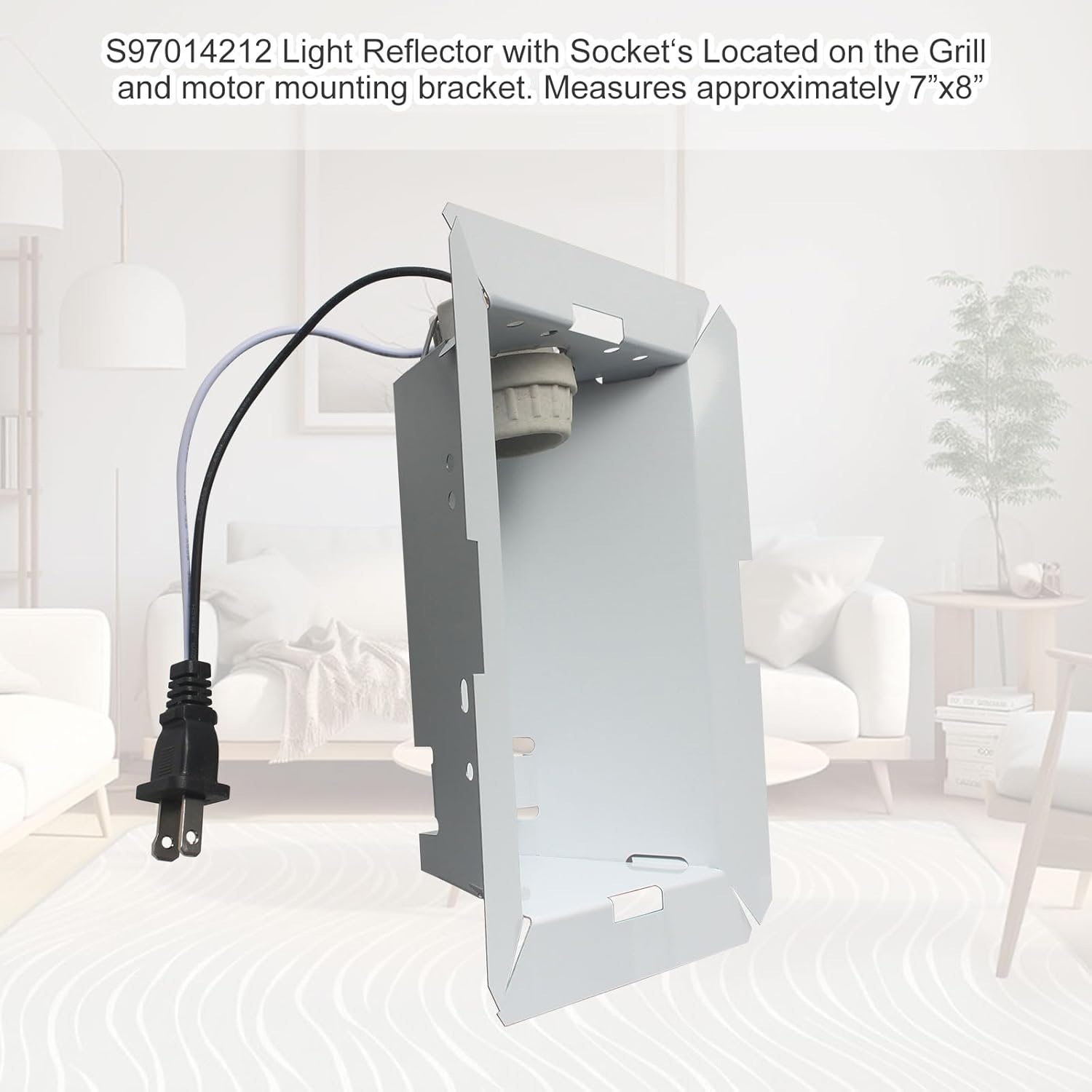 S97014212 Light Reflector with Socket for Broan NuTone 763N HB80RL 678 679 Bathroom Ventilation Fan