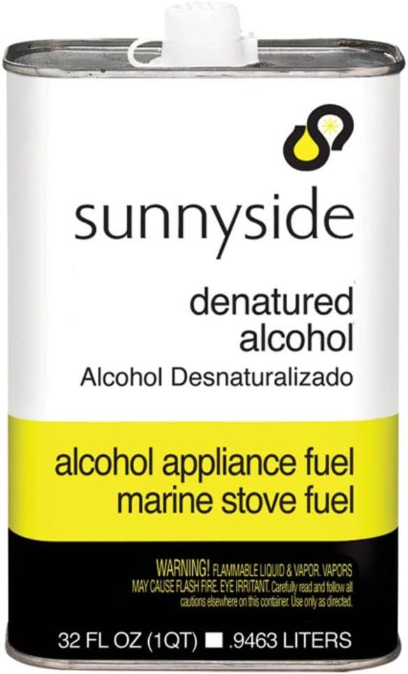 Sunnyside Denatured Alcohol 1 Qt - Premium Stove Fuel & Accessories