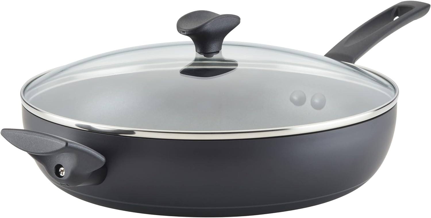 Farberware Farberware Power Base Aluminum Nonstick Everything Pan, 12.25-inch, Matte Black
